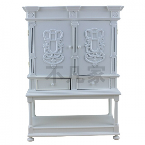 Doll furniture 1/6 scale white well Hand Wooden Drawer collection cabinet