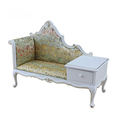 Miniature 1:6 Scale Doll Furniture Handmade Classical Fabric Telephone Chair